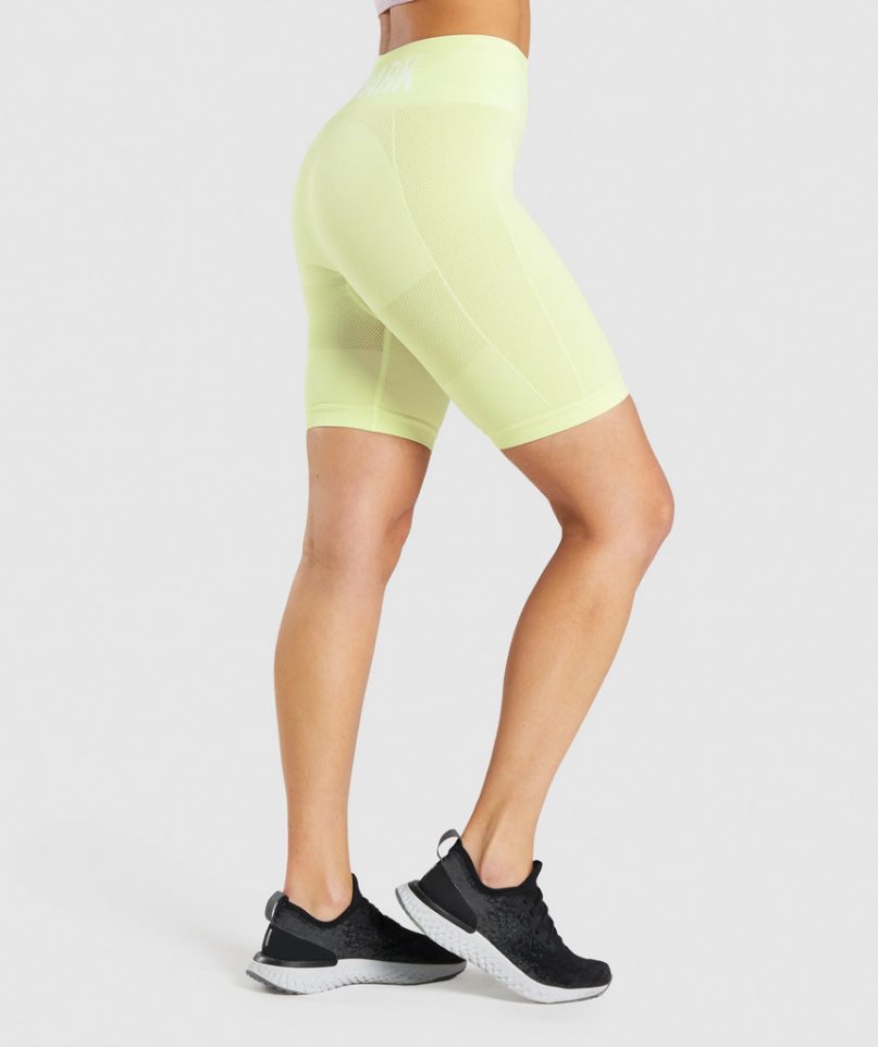 Women's Gymshark Flex Cycling Shorts Yellow | CA 530N61